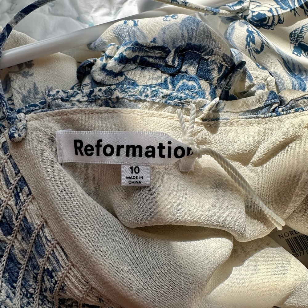 Reformation Marin Floral Minidress in Pompadour Size 12 - Picture 11 of 12